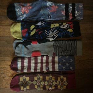 Lot of 5- Stance socks (casual and athletic)